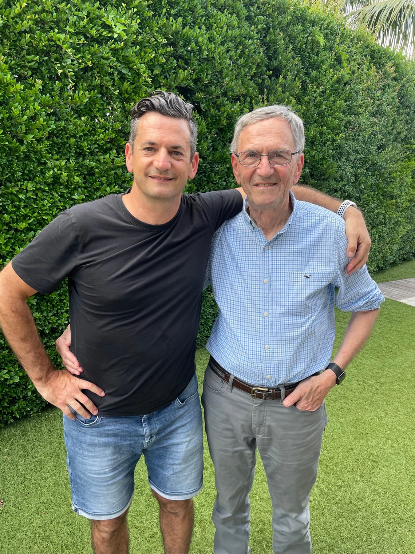 Ariel Meyer with his father, Renato Meyer
